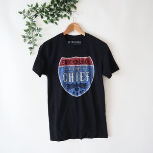 Eric Church The Chief T Shirt Short Sleeve Black Outsider Revival Tour Small